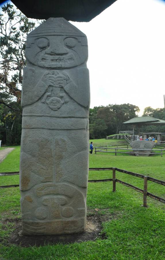 O toten 'Obispo', no Parque Arqueológico de San Agustín, na Colômbia